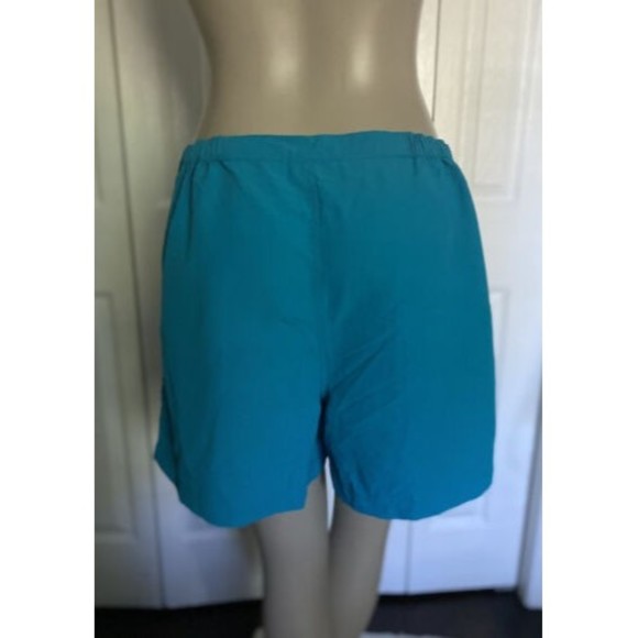L.L. Bean Women’s Blue Supplex Nylon Drawstring Shorts with Pockets Size L - Picture 3 of 13